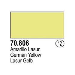 Acrilico Model Color, Amarillo Lasur, German yellow, ( 119 ). Bote 17 ml. Marca Vallejo. Ref: 70.806, 70806.