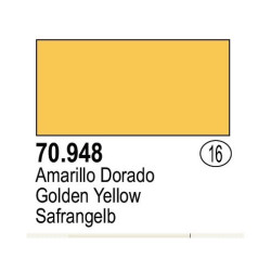 Acrilico Model Color, Amarillo Dorado, ( 28 ). Bote 17 ml. Marca Vallejo. Ref: 70.948, 70948.