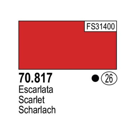 Acrilico Model Color, Escalarta, ( 026 ). Bote 17 ml. Marca Vallejo. Ref: 70.817.