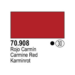 Acrilico Model Color, Rojo carmín, ( 030 ). Bote 17 ml. Marca Vallejo. Ref: 70.908.