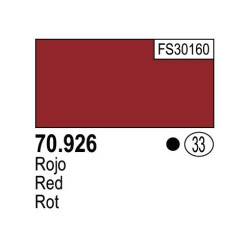 Acrilico Model Color, Rojo , ( 034 ). Bote 17 ml. Marca Vallejo. Ref: 70.926, 70926.