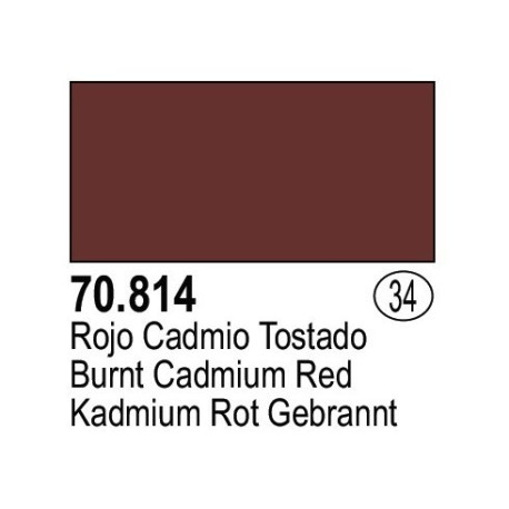 Acrilico Model Color, Rojo tostado, ( 034 ). Bote 17 ml. Marca Vallejo. Ref: 70.814.