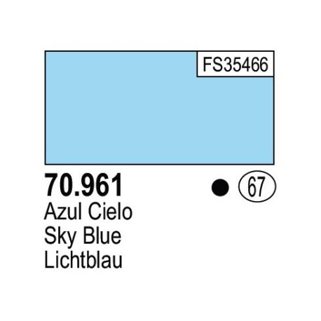 Acrilico Model Color, Azul cielo, ( 067 ). Bote 17 ml. Marca Vallejo. Ref: 70.961.