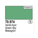 Acrilico Model Color, verde azul, ( 076 ). Bote 17 ml. Marca Vallejo. Ref: 70.974.