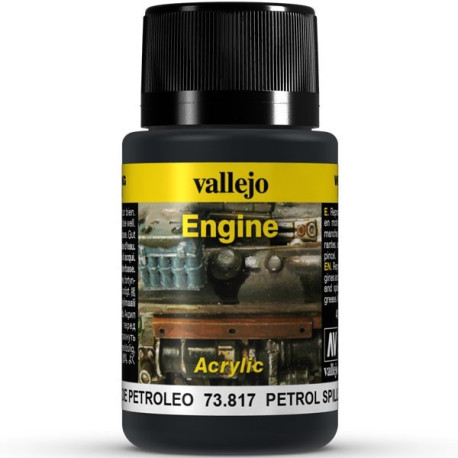 Weathering effects, Petrol Spills (Salpicadura de petróleo). Bote de 40 ml. Marca Vallejo. Ref: 73.817.