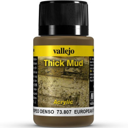 Weathering effects, European Mud (Barro Europeo). Bote de 40 ml. Marca Vallejo. Ref: 73.807.