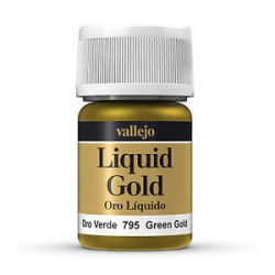 Liquid gold, Green Gold. Bote 35 ml. Marca Vallejo. Ref: 70.795.
