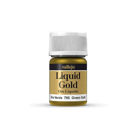 Liquid gold, Green Gold. Bote 35 ml. Marca Vallejo. Ref: 70.795.