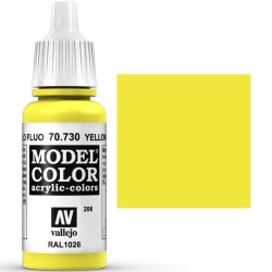 Acrilico Model Color, Amarillo fluorescente, ( 206 ). Bote 17 ml. Marca Vallejo. Ref: 70.730.