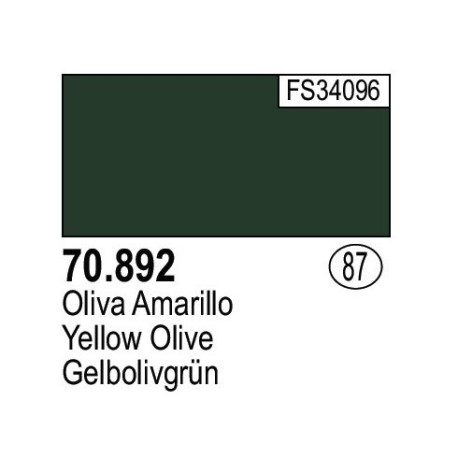 Acrilico Model Color, Oliva amarillo, ( 087 ). Bote 17 ml. Marca Vallejo. Ref: 70.892.