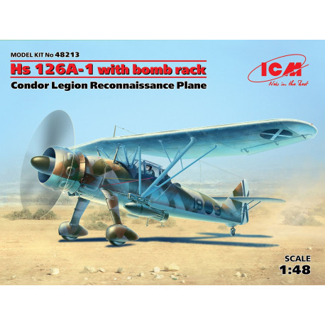 Henschel Hs-126A-1 bomb rack, Condor Legión. Escala 1:48. Marca ICM. Ref: 48213.