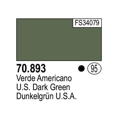 Acrilico Model Color, Verde Americano ( 095 ). Bote 17 ml. Marca Vallejo. Ref: 70.893.