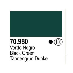 Acrilico Model Color, Verde negro ( 100 ). Bote 17 ml. Marca Vallejo. Ref: 70.980.
