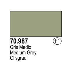 Acrilico Model Color, Gris medio ( 112 ). Bote 17 ml. Marca Vallejo. Ref: 70.987, 70987.