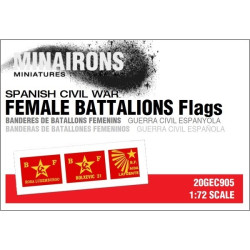 Banderas  de batallones femeninos. Escala 1:72. Marca Minairons miniatures. Ref: 20GEC905.