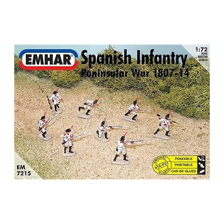 Figuras de Infanteria española, ( 1807-14 ). Escala 1:72. Marca Emhar. Ref: EM7215.