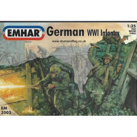 Figuras de Infanteria Alemana WWI. Escala 1:35. Marca Emhar. Ref: EM3503.