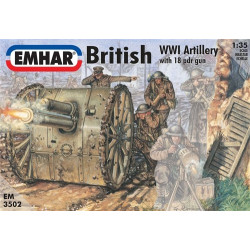 Figuras de artílleria Británica WWI . Escala 1:35. Marca Emhar. Ref: EM3502.