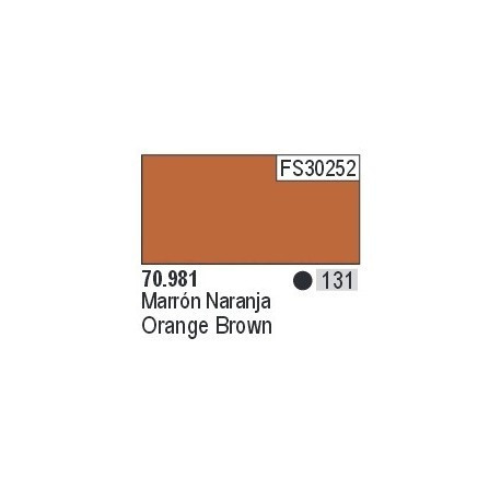 Acrilico Model Color, Marrón anaranjado ( 131 ). Bote 17 ml. Marca Vallejo. Ref: 70.981.