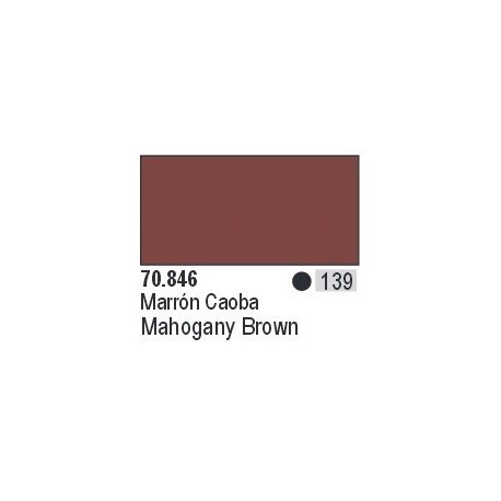 Acrilico Model Color, Marrón caoba ( 139 ). Bote 17 ml. Marca Vallejo. Ref: 70.846.
