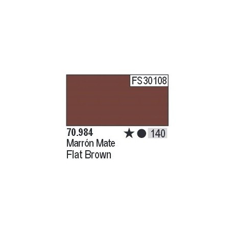 Acrilico Model Color, Marrón mate ( 155 ). Bote 17 ml. Marca Vallejo. Ref: 70.984, 70984.