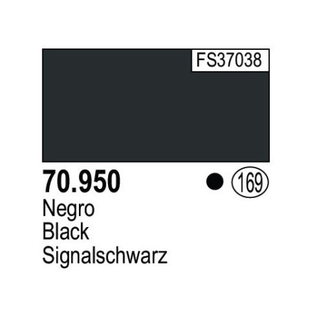 Acrilico Model Color, negro ( 169 ). Bote 17 ml. Marca Vallejo. Ref: 70.950.