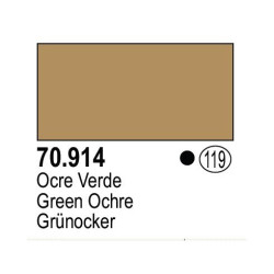 Acrilico Model Color, Ocre verde ( 119 ). Bote 17 ml. Marca Vallejo. Ref: 70.914.