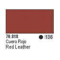 Acrilico Model Color, Cuero rojo ( 136 ). Bote 17 ml. Marca Vallejo. Ref: 70.818.