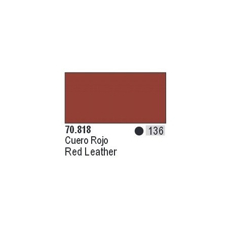 Acrilico Model Color, Cuero rojo ( 136 ). Bote 17 ml. Marca Vallejo. Ref: 70.818.