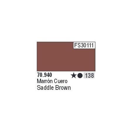 Acrilico Model Color, Cuero marrón ( 138 ). Bote 17 ml. Marca Vallejo. Ref: 70.940.