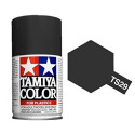 Spray Semi Gloss Black, negro satinado (85029). Bote 100 ml. Marca Tamiya. Ref: TS-29.