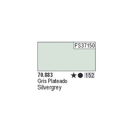 Acrilico Model Color, Gris plateado ( 152 ). Bote 17 ml. Marca Vallejo. Ref: 70.883.