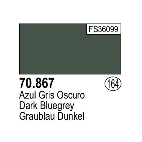 Acrilico Model Color, Azul Gris oscuro ( 164 ). Bote 17 ml. Marca Vallejo. Ref: 70.867.