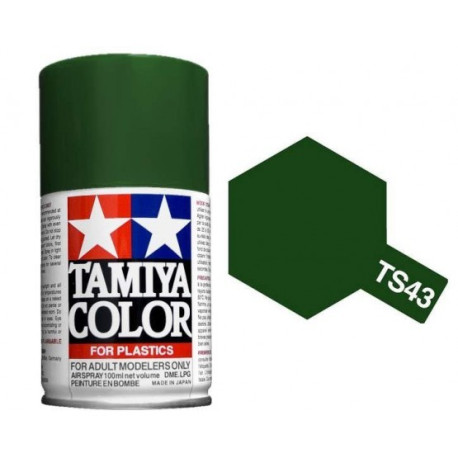 Spray Racing Green, Verde carreras (85043). Bote 100 ml. Marca Tamiya. Ref: TS-43.