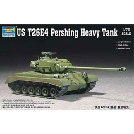 Tanque US T26E4, Pershing heavy. Escala 1:72. Marca Trumpeter. Ref: 07287.