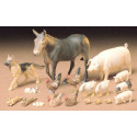 Set Livestock, animales de granja. Escala 1:35. Marca Tamiya. Ref: 35128.