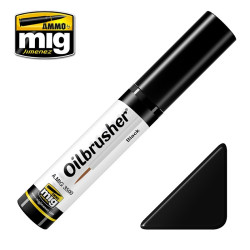 Oilbrusher: Oleo negro, black. Marca Ammo of Mig Jimenez. Ref: AMIG3500.