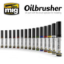 Oilbrusher: Oleo negro, black. Marca Ammo of Mig Jimenez. Ref: AMIG3500.