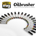 Oilbrusher: Oleo verde claro para mechas, mecha light green. Marca Ammo of Mig Jimenez. Ref: AMIG3529.