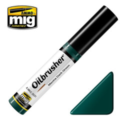 Oilbrusher: Oleo verde oscuro para mechss, mecha dark green. Marca Ammo of Mig Jimenez. Ref: AMIG3531.