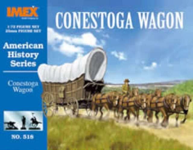 Set conestoga wagon, carreta americana. Escala 1:72. Marca Imex. Ref:  IM518. 