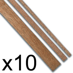 Listones madera Sapelly 2 x 5 x 1000 mm. Paquete de 10 unidades. Marca Constructo. Ref: 480146.