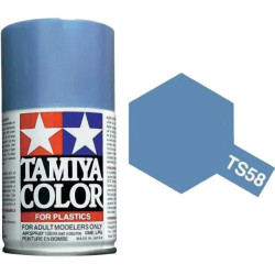 Spray azul claro perlado, pearl light gray 85058. Bote 100 ml. Marca Tamiya. Ref: TS-58.
