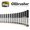 Oilbrusher: Oleo barro oscuro, dark mud. Marca Ammo of Mig Jimenez. Ref: AMIG3508.