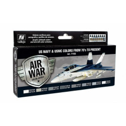 Model Air US Navy & USMC Colors from 70's to present. 8 Colores. Bote 17 ml. Marca Vallejo. Ref: 71155.