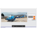 Calcas del helicóptero BO-105, aduanas, azul. Escala 1:72. Marca Trenmilitaria. Ref: 000_0009.