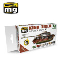 Set de colores interiores del King Tiger (Ed. especial Takom ) VOL.1. Marca Ammo of Mig Jimenez. Ref: AMIG7165.