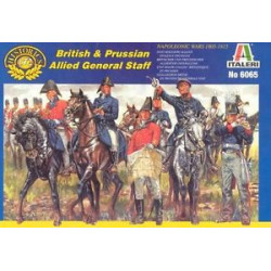Figuras del Estado Mayor Britanico y Prusiano, 1815. Escala 1:72.  Marca Italeri. Ref: 6065.