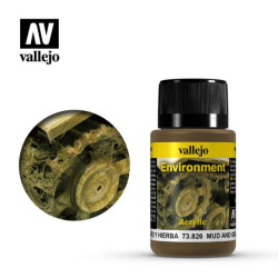 Weathering effects, Environment mud and grass ( barro y hierba ). Bote de 40 ml. Marca Vallejo. Ref: 73.826.