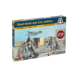 Bloque de carretera y soldados US. Escala 1:35. Marca Italeri. Ref: 6521.